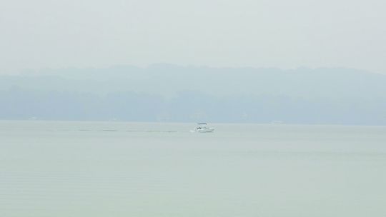 A boater on Lake Leelanau