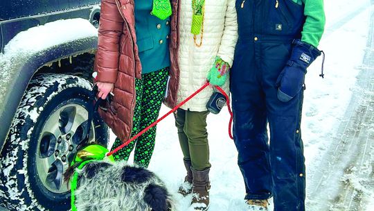 A few stalwart paraders showed up on a cold