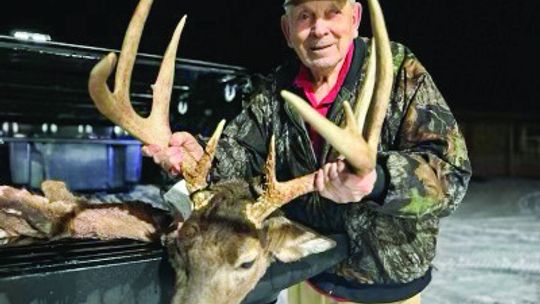 88-year-old Alvin Ance shot the biggest buck of his 74-year career on the last day of the Tribal hunting season. He’s in the running for the person who has shot the most Michigan bucks over his lifetime. Courtesy photo
