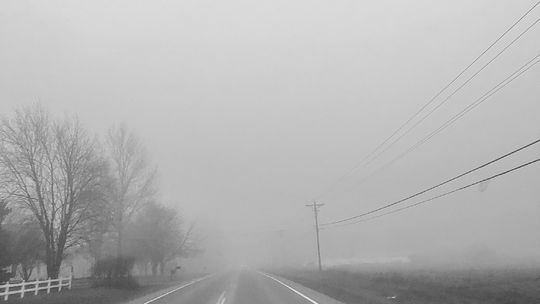 Areas of dense fog were observed in Leelanau County, like pictured here on Bugai Road, and much of northern lower Michigan on Tuesday. The U.S. National Weather Service Gaylord announced a dense fog advisory in effect until 7 a.m. Wednesday, advising drivers to take proper precautions whil...