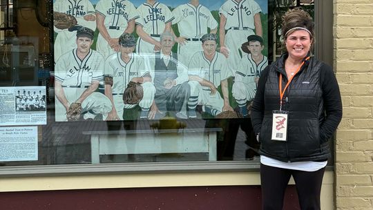 Artist creates Couturier baseball team painting