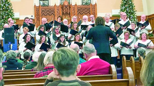 The Leelanau Community Choir performed earlier this month at the churches in Suttons Bay, Leland and Glen Arbor. Enterprise photo by Amy Hubbell