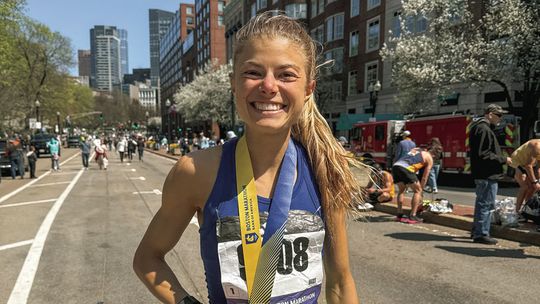 Burgess completes the Boston Marathon