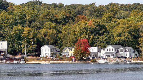 The sleepy hamlet of Omena was in focus Saturday from the water. Enterprise photo by Amy Hubbell