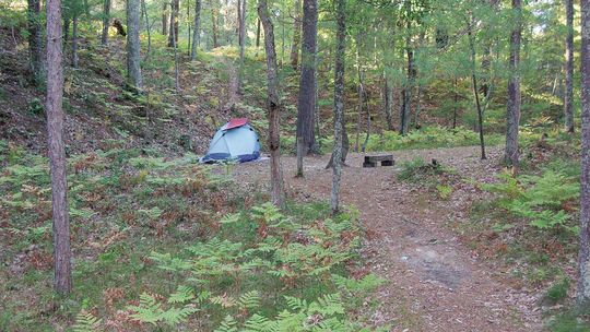 White Pine Backcountry Campground has six hike-in sites with shared fire rings and bear boxes at Sleeping Bear Dunes National Lakeshore. Photos courtesy of the National Park Service.