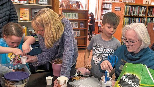 Children and their parents turned out for Family Fun Night at the Suttons Bay-Bingham District Library