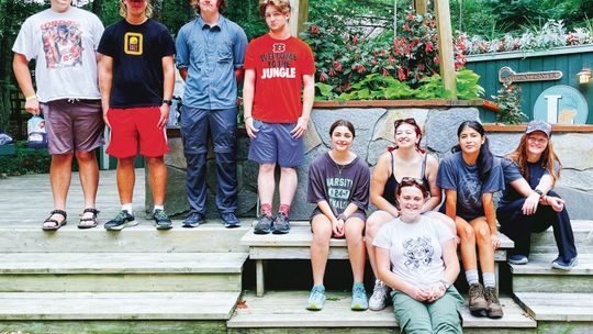 Left to right: TJ Foley (Northport MI), David Best (Williamsburg MI), Will Madsen (Centennial CO), Nathaniel Adams (Cincinnati OH), Sophie Schwartz (Grand Rapids MI), Emma Perez (Alto MI), Anna Largent (Okemos MI), Grace Holl (Traverse City MI), Sara House (Maple City MI).