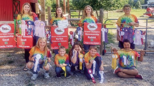 Leelanau County youth brought home awards from the 4-H livestock shows at the Northwestern Michigan Fair this weekend. In the back row, from left to right, are Judy Steffens, Isabelle Plamondon, Violet Claar, and Jack Anderson. In front are Faith Steffens, Jaxson Plamondon, Samantha Claar,...