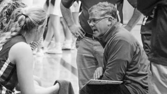 Lake Leelanau St. Mary girls basketball coach Clint Couturier is signing off after coaching 10 years for the Eagles. Freiberger Enterprise photo by Brian