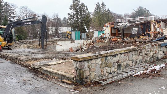 Demolition of the iconic Bluebird Restaurant and Tavern in Leland is underway, the first step in many for the redevelopment of the facility and nearby property. The project, planned by Skip and Lynn Telgard, includes a large patio with 100 outdoor spaces and indoor seating to accomodate an...