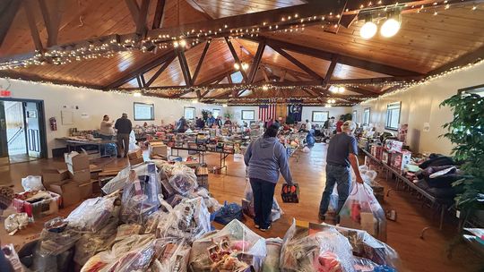 Dozens of volunteers