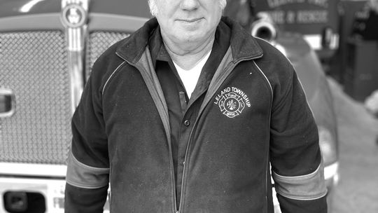 Leland Towsnhip volunteer firefighter Tim Eggert celebrated 42 years of service in 2023. Enterprise photo by Brian Freiberger