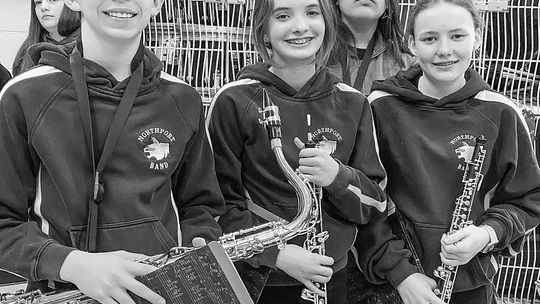Four students from Northport Public School were chosen to participate in the Michigan Honors Band for middle school. The students from left to right are: Jack Scripps, Ada Wetherbee, Jazmyne Bressette, and Elsie Purdy Teahen. The event took place in Kalkaska on March 12 and concluded with...