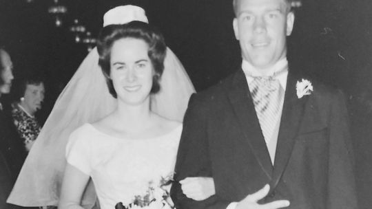 The McBrides on their wedding day …