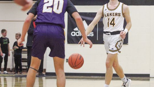 Glen Lake junior Micheal Houtteman stepped up in a big way against Frankfort on Friday scoring 11 points. Enterprise photos by Brian Freiberger