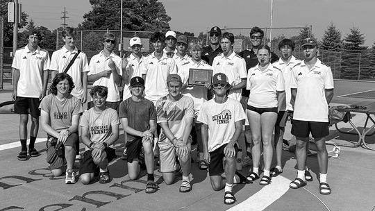 The Glen Lake tennis team poses for a photo during a tournament downstate over the weekend. Courtesy photo