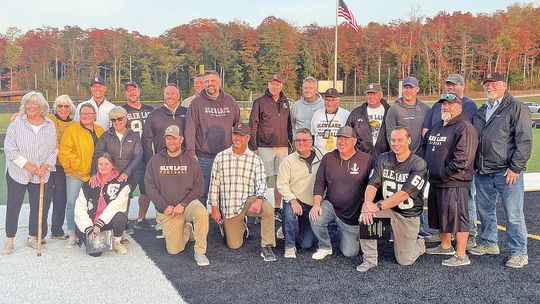 Members of the Glen Lake Lakers 1994 State Championship team were honored before Friday’s game between Glen Lake and Johannesburg-Lewiston. Enterprise photo by Brian Freiberger