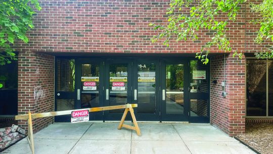 Glen Lake has nearly finished construction for its new secure entries as part of summer projects. Enterprise photo by Brian Freiberger