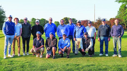 Group shot of the 100-hole challenge golfers. Courtesy photo