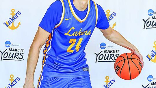 LSSU senior Xander Okerlund during media day earlier this basketball season. Courtesy photo