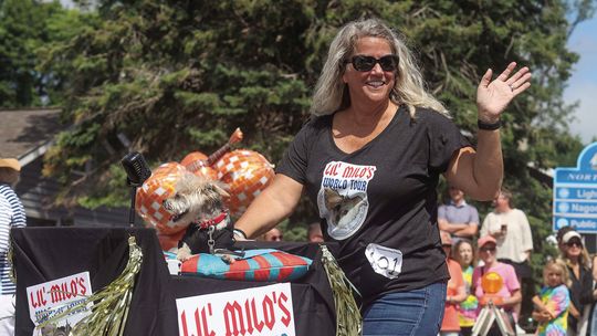 Hilary Thomas and her rockstar Milo were spotted at the 2026 Northport Dog Parade
