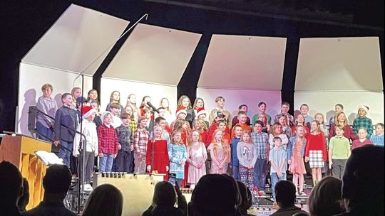 Glen Lake Community School fourth graders are seen performing in 2022 at the district’s winter music concert. Photo courtesy of Niki Novak