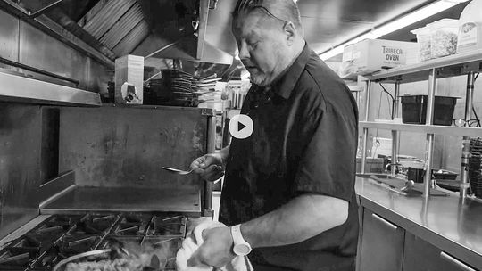 Chef Eric Nittolo is pictured making a dish while telling one of his many stories in the kitchen during the first pilot episode of the Online series “Eric Nittolo: Kitchen Renegade.” Courtesy photo