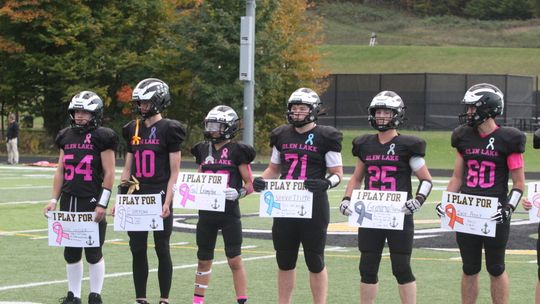 Lakers celebrate cancer & senior night Friday; hold off Grayling 38-27