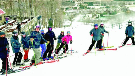 The Glen Lake cooperative ski team enjoys a day on the slopes at Boyne Mountain last week. The Lakers will begin the ski season in the new year. Courtesy photo