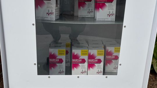 Narcan nasal spray (naloxone) is used for emergency treatment of opioid overdose. People can currently find Naloxone dispensers in Leelanau County at several locations including Leelanau Christian Neighbors, The Friendship Center, Cedar River Coffee Company, and Leland Public Library. Ente...