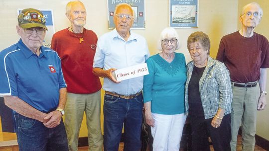 Members of Suttons Bay High School’s Class of 1955 recently held a reunion