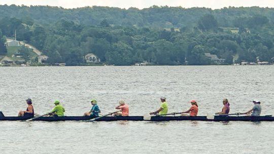 Members of the Northern Michigan Rowing Club (NMRC) enjoyed a recent row on South Lake Leelanau