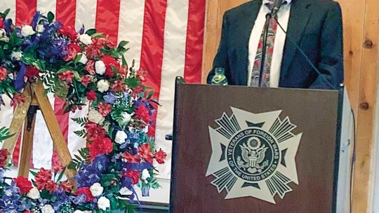 Jeff LaCross, a Vietnam veteran who grew up in Lake Leelanau, was the keynote speaker at the county Memorial Day ceremony Monday. Courtesy photo