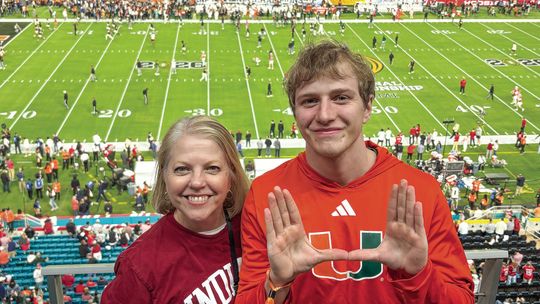 Mother and son attend National Championship game