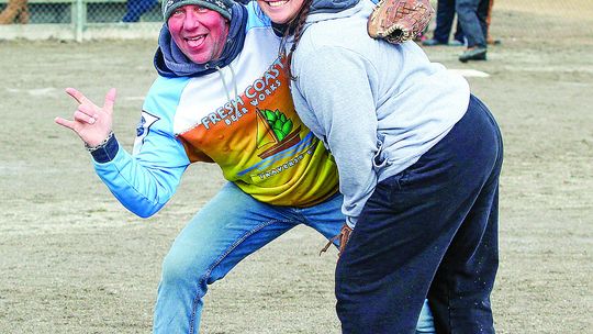 Fresh Coast Beer Works in Traverse City had a team competing at the 10th annual Brian Nachazel Snowball Tournament in Cedar on Saturday. Enterprise photo by Brian Freiberger