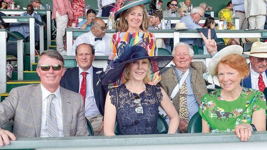 Allen Northcutt (back-right) enjoys his time at the Kentucky Derby for the 75th time during the 150th rendition of the iconic race. Friends and family joined him for the joyous occasion. Front row (right to left) Ellen Mershon, Hamilton Thompson (daughter), and Reynolds Thompson. Back row...