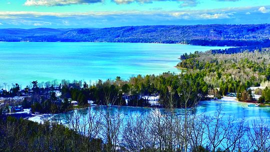 Parcels near the top of Miller Hill offer views of the Glen Lake watershed well worth a short hike from Miller Hill Road along an unmarked trail that follows national parkland property. The land is now owned by the National Park Service and Leelanau Conservancy. Photo courtesy of the Leela...