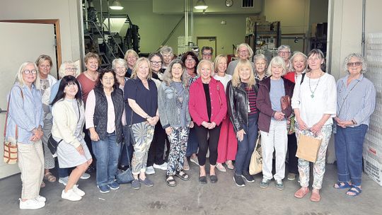 Omena women visit the Leelanau Enterprise