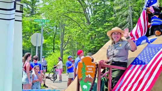The Sleeping Bear Dunes National Lakeshore (SBDNL) float, pictured here in 2023, is a returning participant in the Stan Brubaker Fourth of July Parade in Glen Arbor. The SBDNL staff brings out their park themed float as well as their noticeable Bear Force One van, which serves as a mobile...