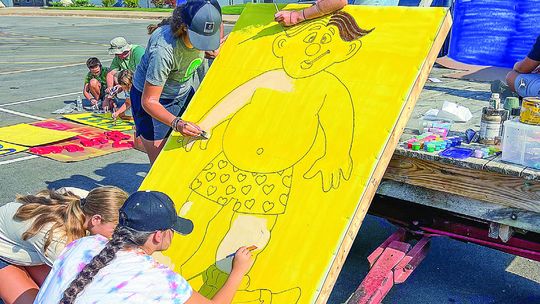 Northport middle school students are creating a homecoming parade float based on the board game “Operation.” In addition to the high school’s four floats, the elementary students will also have a (Candyland-themed) float included in the parade on Saturday. Courtesy photo