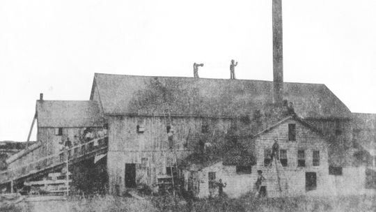 The Greilickville sawmill operated from the mid-1800s until it burned down in 1907. Photo courtesy of Traverse Area District Library