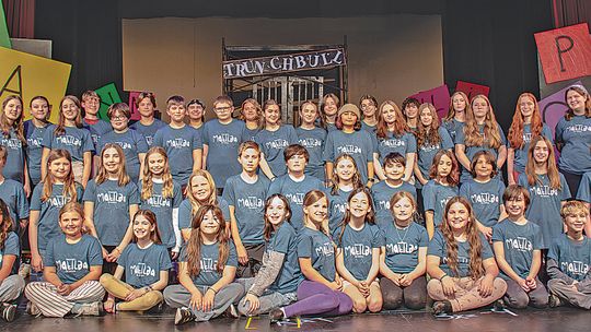 Students from Leland Public School will present ‘Matilda: The Musical’ tonight and Friday, at 7:30 p.m.; two shows Sunday at 2 and 7:30 p.m. and again next Thursday, Friday and Saturday in the school’s Performing Arts Center. Courtesy photo