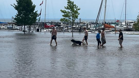 Severe rainfall causes flooding Northport