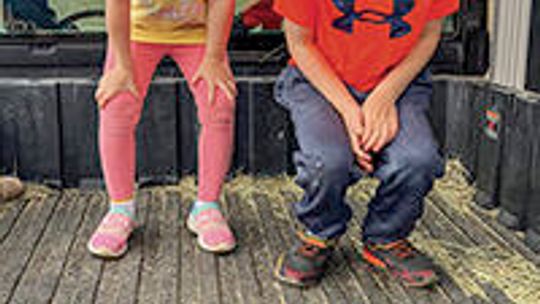Siblings Kacey and Wyatt Novak, age 4 and 6 respectively, found these morel mushrooms near their home in Kasson Township. They are the children of Austin and Marie Novak. Courtesy photo