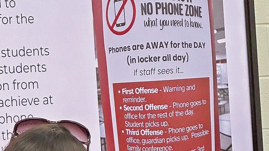 Suttons Bay students are reminded about penalties for “away for the day” violations. Enterprise photo by Amy Hubbell