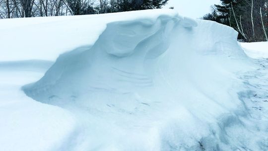 Snowdrifts formed