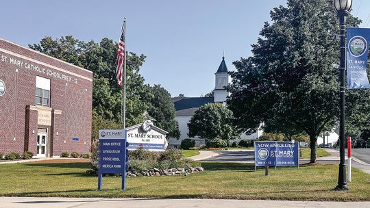 Wayfaring signs added late last school year helps families know how to navigate the campus. Enterprise photo by Amy Hubbell