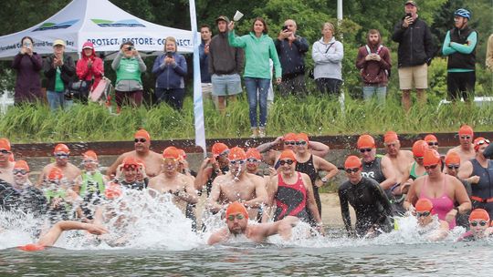 SWIMMERS DIVE IN FOR WATERSHED CENTER