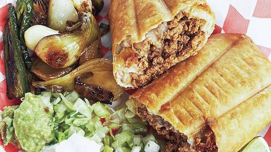 Chimichangas, pictured here, are a customer favorite at Taqueria Las Lagunas in Suttons Bay. Courtesy photo