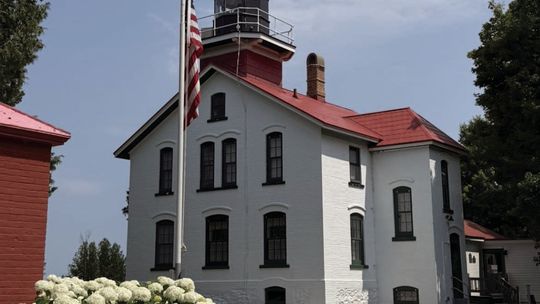 The dog days of summer at the Grand Traverse Lighthouse under blue skies over the weekend